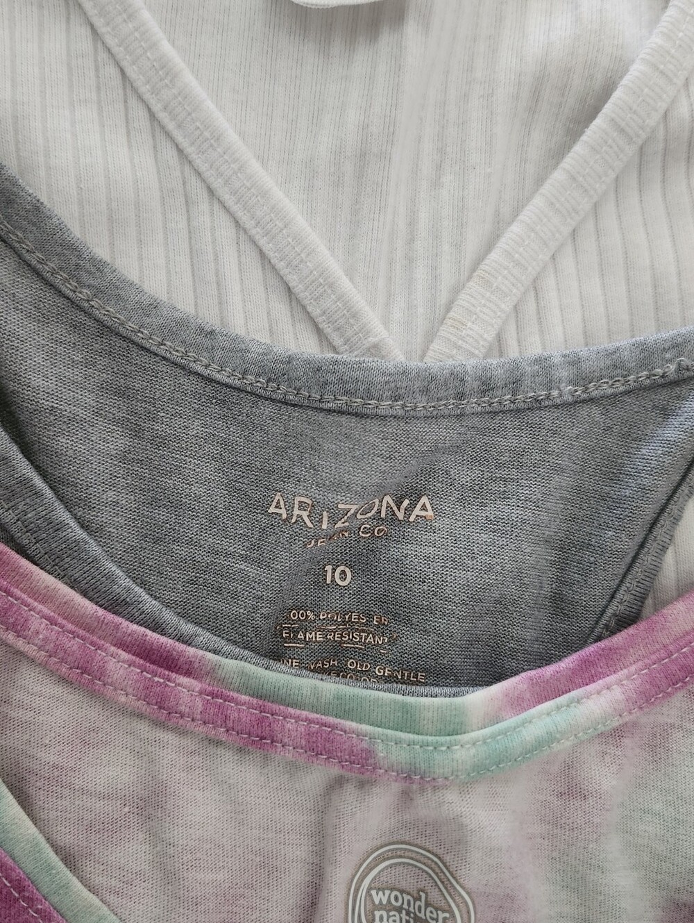 Arizona Jean Co. Gray Ribbed and Tie-Dye Tank Set